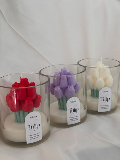 Vela de Tulip Bouquet- 7 oz
