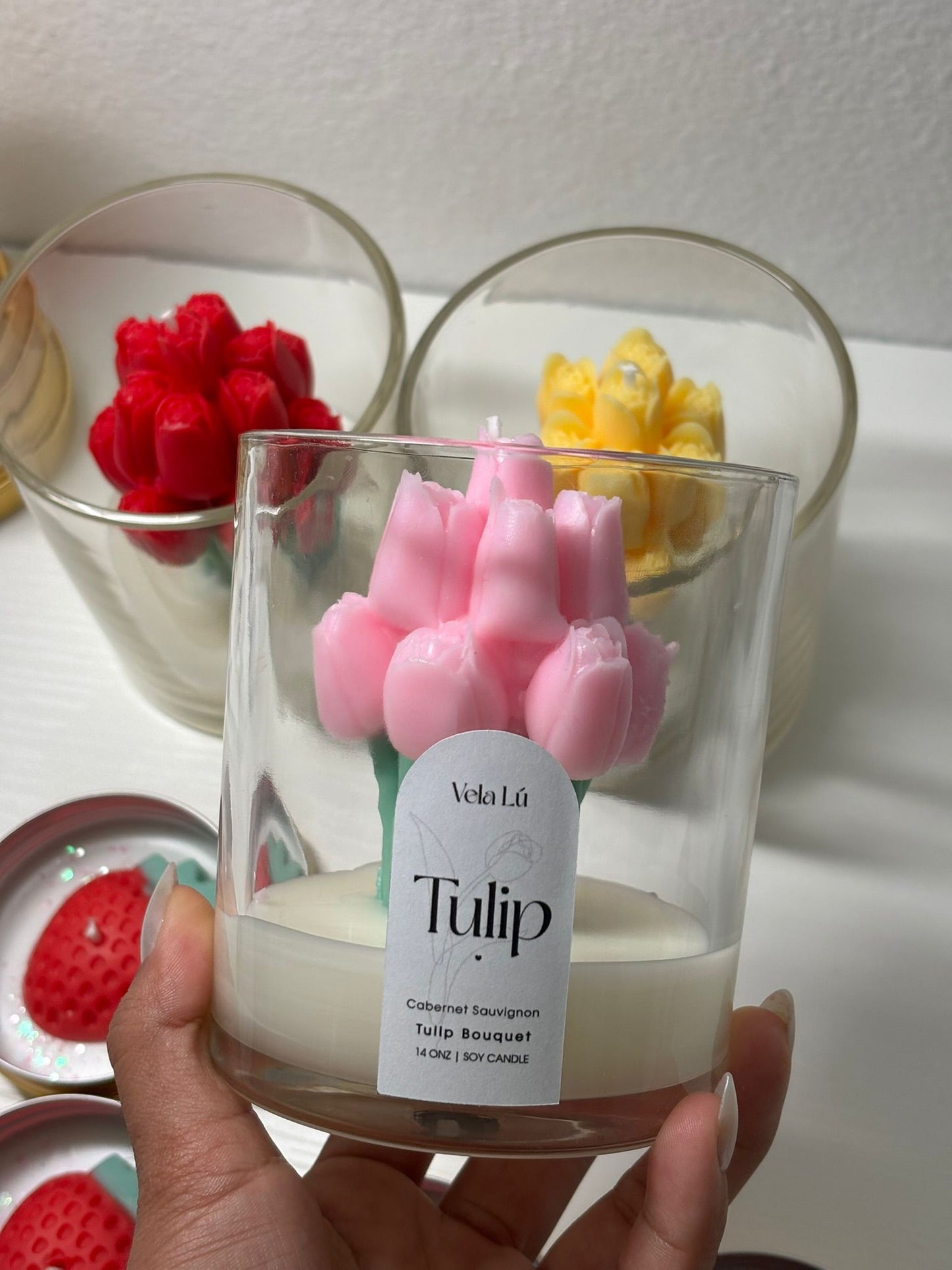 Vela de Tulip Bouquet- 7 oz